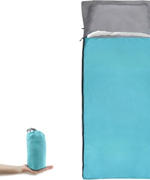 Sleeping Bag Liner 215 * 85cm Portable Lightweight Travel Sheet with Pillow Slot Ultralight Soft Camping Sleeping Bag Liner Pongee Fabric for Camping Hiking Backpacking Hotels Hostels